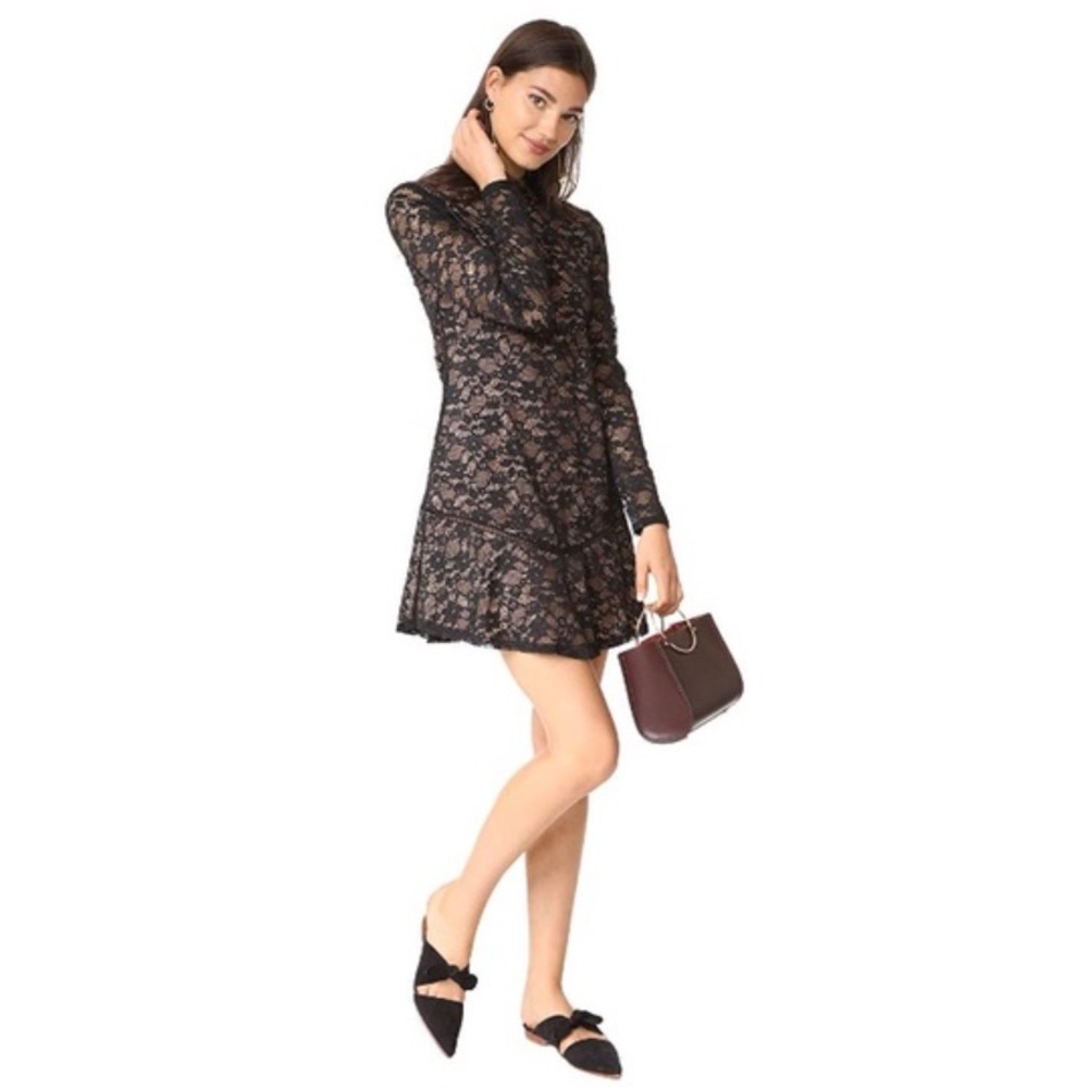 Long Sleeve Black Lace Dress - Wayf - Picture 2 of 5